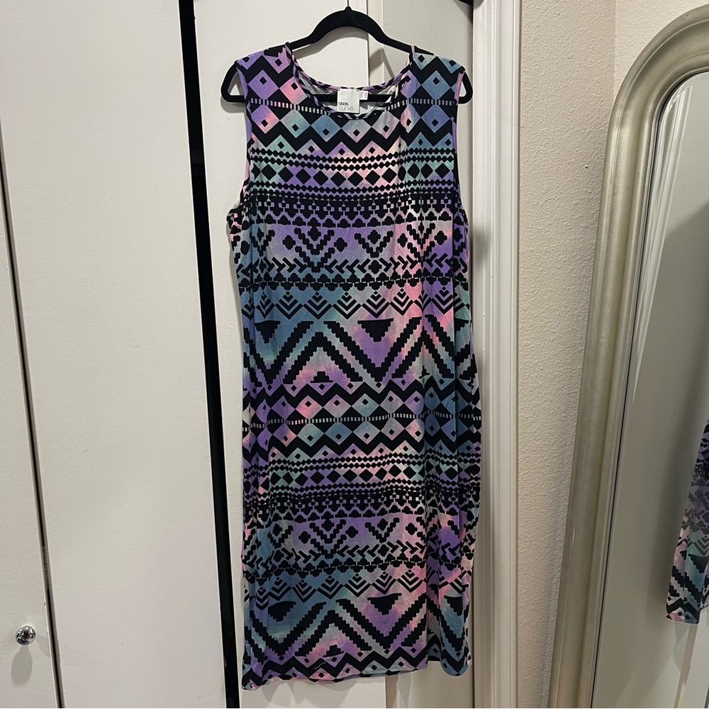 ASOS Curve Aztec MIDI Dress